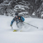 Wandbild Powderturn Freeride-ski