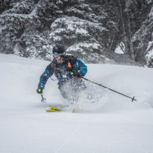 Wandbild Powderturn Freeride-ski