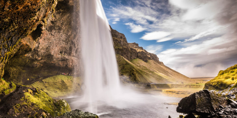 Wandbild Seljalandsfoss Wasserfall Island