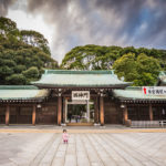 Wandbild Temple Tokio Gierl